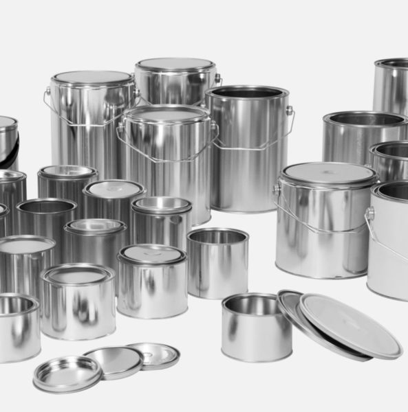 Cutii și găleți metalice pentru vopsele bază solvent
